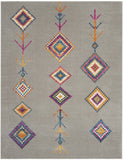 7? x 10? Gray and Multicolor Geometric Area Rug