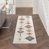 8? x 10? Ivory Boho Jewels Geometric Area Rug