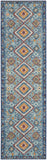8? x 10? Blue and Multi Diamonds Area Rug