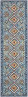 8? x 10? Blue and Multi Diamonds Area Rug