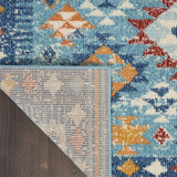 8? x 10? Blue and Multi Diamonds Area Rug