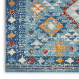 8? x 10? Blue and Multi Diamonds Area Rug