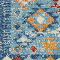 8? x 10? Blue and Multi Diamonds Area Rug