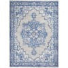 4? x 6? Gray and Blue Persian Medallion Area Rug