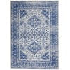 5? x 7? Ivory and Navy Geometric Area Rug