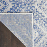 4?x6? Ivory and Blue Lattice Area Rug