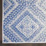 4?x6? Ivory and Blue Lattice Area Rug