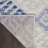 5? x 7? Gray and Blue Diamonds Area Rug