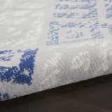 5? x 7? Gray and Blue Diamonds Area Rug