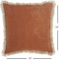 Textured Cotton Clay Accent Throw Pillow