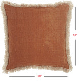 Textured Cotton Clay Accent Throw Pillow