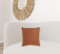 Textured Cotton Clay Accent Throw Pillow