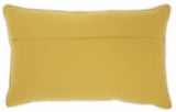 Yellow Lumbar Pillow with Center Pattern