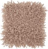 20" Pale PInk Shaggy Beads Square Throw Pillow
