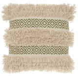 Sage Diamond Patterned Throw Pillow