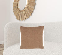 Solid Clay Distressed Throw Pillow
