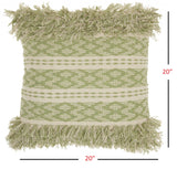 Sage and Ivory Textured Throw Pillow