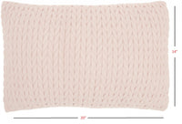 Blush Pink Chunky Braid Lumbar Pillow