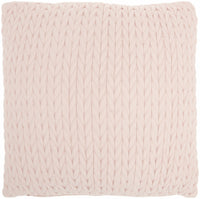 Blush Pink Chunky Braid Throw Pillow