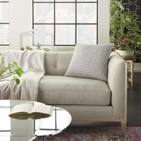 Light Gray Chunky Braid Throw Pillow