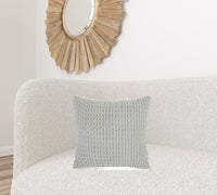 Light Gray Chunky Braid Throw Pillow