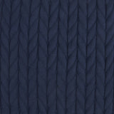 Navy Blue Chunky Braid Throw Pillow