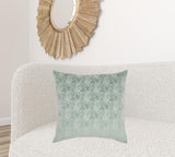 Pale Green Distressed Gradient Throw Pillow
