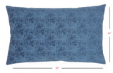 Navy Blue Distressed Gradient Lumbar Pillow