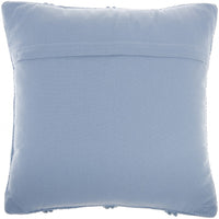 Soft Blue Textured Lattice Throw Pillow