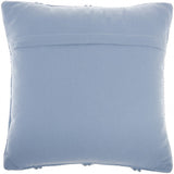 Soft Blue Textured Lattice Throw Pillow