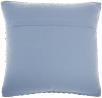 Soft Blue Textured Dots and Stripes Throw Pillow