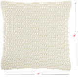 Ivory Textured Broken Stripes Throw Pillow