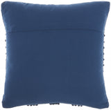 Navy Blue Textured Broken Stripes Throw Pillow