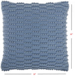 Ocean Blue Textured Broken Stripes Throw Pillow