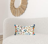 Colorful Chic Floral Lumbar Pillow