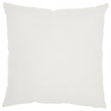 Blue and Ivory Tropical Leaves Throw Pillow