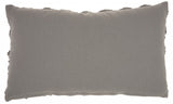 Dark Gray Embossed Rose Lumbar Pillow