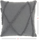 Boho Chic Gray Textured Lines Throw Pillow