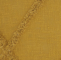 Boho Chic Mustard Textured Lines Throw Pillow