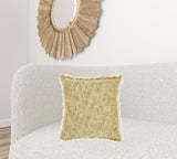 Mustard and Ivory Abstract Pattern Throw Pillow