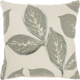 Floral Handcrafted Sage Accent Throw Pillow