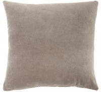 Taupe Soft Velvet Accent Throw Pillow