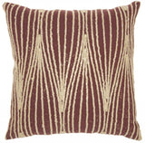 Contemporary Handcrafted Maroon Accent Throw Pillow