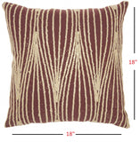 Contemporary Handcrafted Maroon Accent Throw Pillow