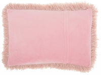 Pink Super Shaggy  Throw Pillow