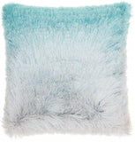 Plush Turquoise Silver Accent Throw Pillow