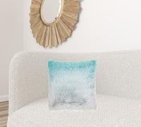 Plush Turquoise Silver Accent Throw Pillow