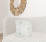 Sequined White  Accent Throw Pillow