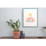 16" x 20" Rustic Farmhouse Light Aqua Blue Wood Frame