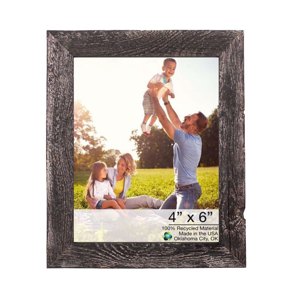 4? x 6? Rustic Farmhouse Rustic Black Wood Frame